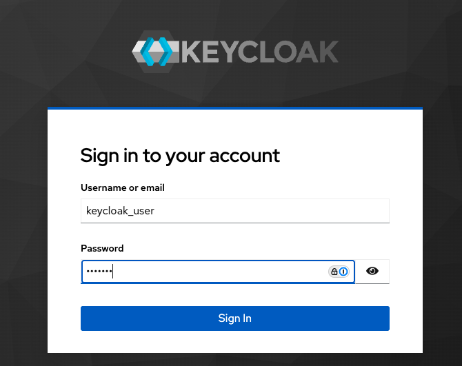 Keycloak Sign In
